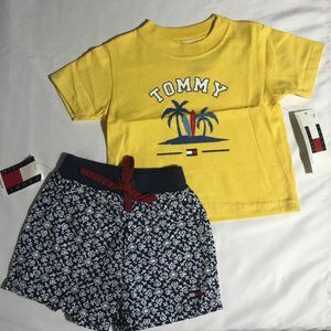 Tommy Hilfiger shorts and t-shirt 3-6 mos NWT